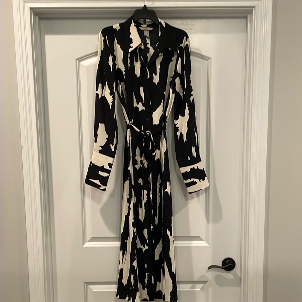 Elegant Black and White Women's Dress
